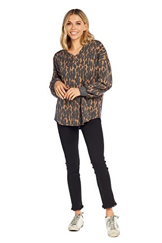 Top léopard marron XL idéal pour une tenue décontractée chic en terrasse - 4