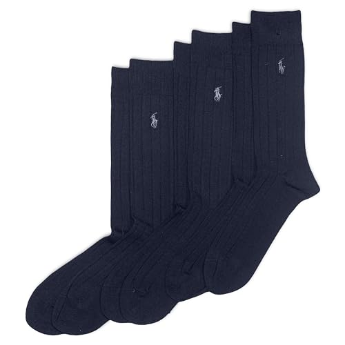 POLO RALPH LAUREN Men's Ribbed Dress Crew Socks (3-Pair)