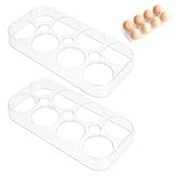 2 Piezas Hueveras para Frigorifico,Caja De Almacenamiento De Huevos Para...