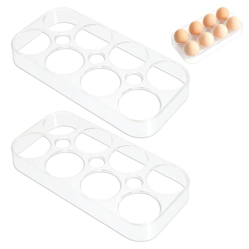 2 PCS Kühlschrank Eierablage Weiße Eieraufbewahrung Mit Platz Für 10 Eier