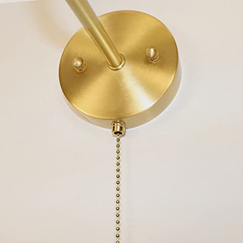 Linterna de pared de cobre elegante y aplique de tela plisada de diseño nórdico 6
