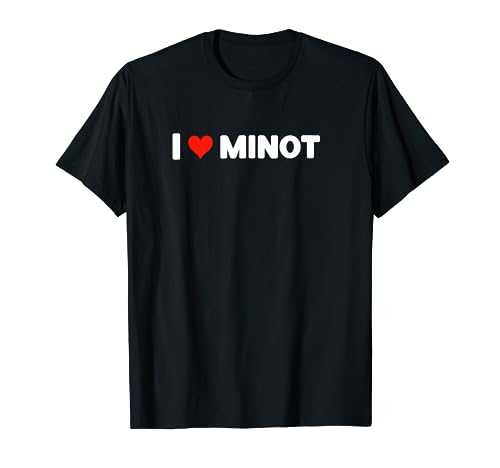 Amo Minot North Dakota - Vacanza viaggio di viaggio con cuore Maglietta