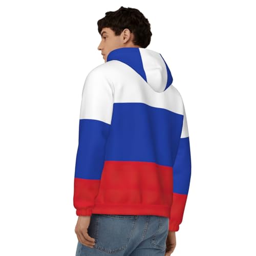 Sweat à capuche drapeau russe décontracté idéal pour vos sorties urbaines