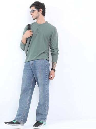 Image of KETCH Men's Polyester Slim Stright Fit Full Sleeve T-Shirt