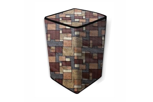 Image of Stylista Top Load Fully Automatic Washing Machine Cover Compatible for IFB 8 kg, 8.5 kg, 9 kg & 9.5 kg, Seamless Pattern Brown