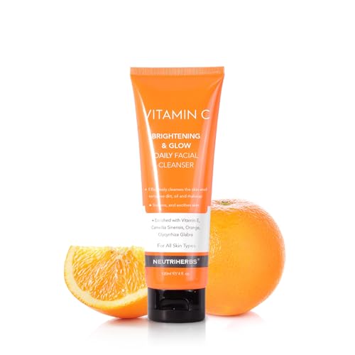 Neutriherbs Vitamin C Face Wash,Täglicher Gesichtsreiniger mit Aloe und Hyaluronsäure| Reinigen,Erfrischen,Aufhellen und Balance Complexion| Für Alle Hauttypen, 120ml e/4 fl. oz