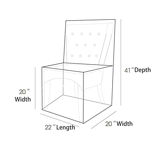 Aynineng YZT-FT Plastic Chair Covers For Dining Room With Backrests, Waterproof Clear Pvc Kitchen Chair Slipcovers Protectors Soft Thickened Full Coverage Chair Seat Covers thumb #7