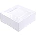 BUCLA 60Pieces White Plastic Plates - 9.5inch White Square Disposable Plates- Premium Hard Plastic Dinner Plates for Weddings& Parties