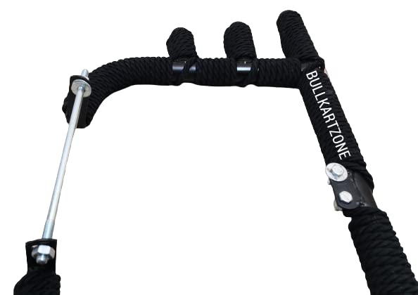 BULLKARTZONE® Primium Quality 3 Rod With Black Rope Leg Guard Crash Guard For Bullet Enfield Classic Reborn 350 Only (Direct Fit) 3