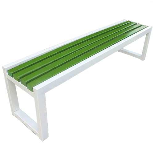 TMKDNNKG Bancos de jardín para Exteriores, Bancos Resistentes a la Intemperie, Bancos de Metal para Parques, Bancos de Hierro Fundido para Exteriores, Muebles de Exterior para Patio, Parque, césped y