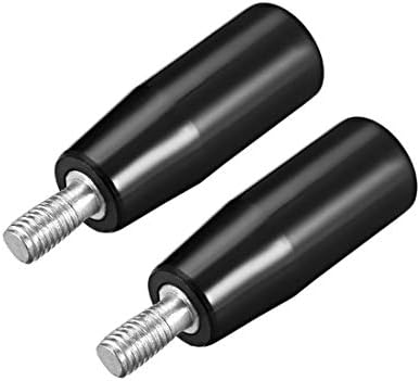 uxcell 2 Pcs Revolving Handwheel Machine Handle M8 Male Threaded Stem 51mm Handle Length for Milling Machine