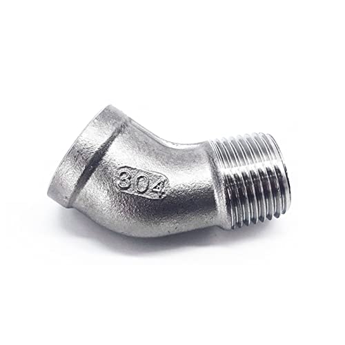 Codo de acero para desviar tuberías de 1-1/2 BSP de 45 grados sin fugas en motores con soporte 3
