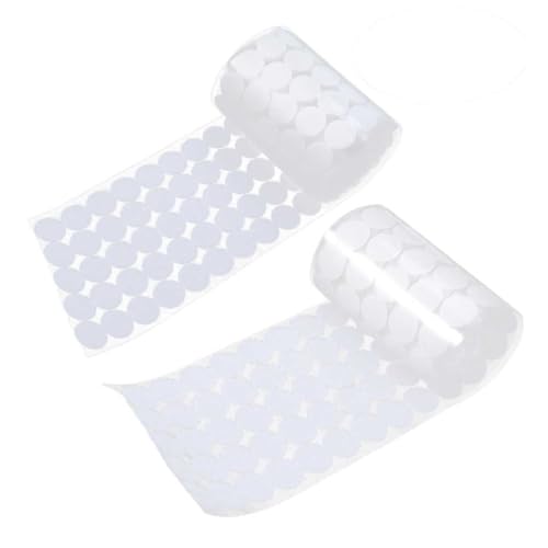 SEWACC 1000個 丸型背?魔?? 強力粘着 両面テープ ホワイト 自己接着式 家用 業務用 多目的接着ドット