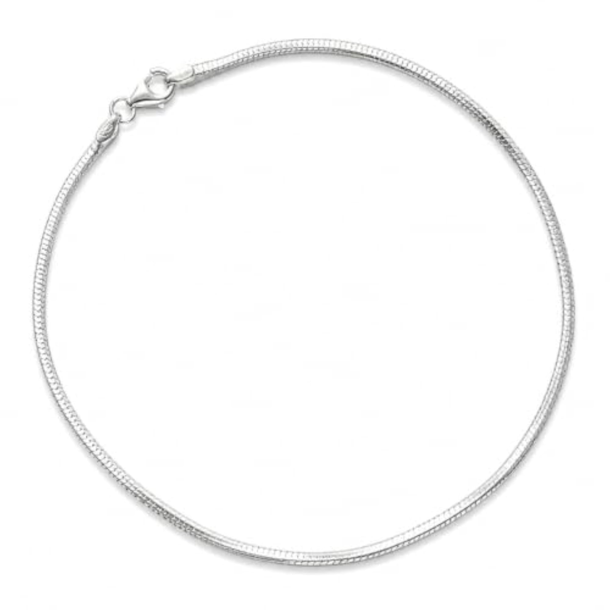 Women's 925 Sterling Silver Polished Snake Anklet
