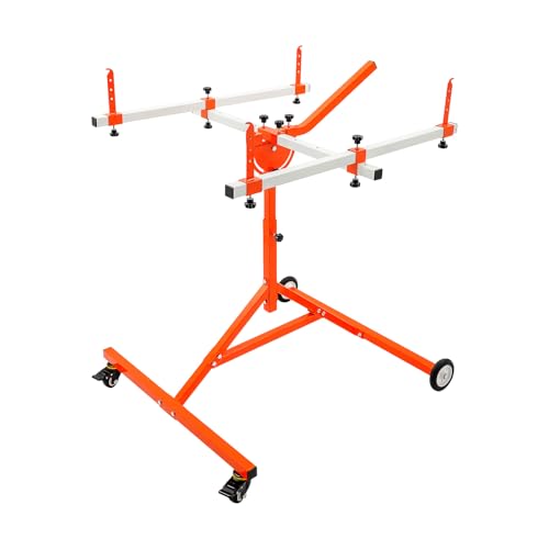 AstrumForge Sturdy 180° Rotating Multifunction Paint Stand, Heavy Duty Auto Body Painting Stand with Locking Wheels and Adjustable Rotating Repair Stand for Car Hoods, Fenders, Bumpers (Orange)