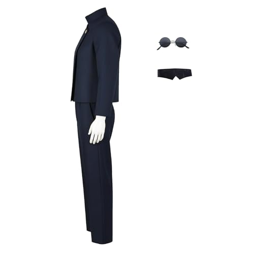 FAZA Satoru Gojou Cosplay Uniform Japanese Anime Jujutsu Costume For Men Black Outfit Tops...