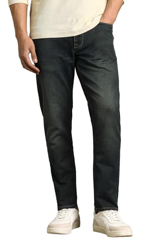 Image of Louis Philippe Men's Smart Fit All Day Comfort, Premium Twill Jeans