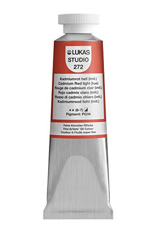 Lukas KĂĽnstlerfarben - Colore a olio Lukas Studio, 37 ml, rosso di cadmio chiaro
