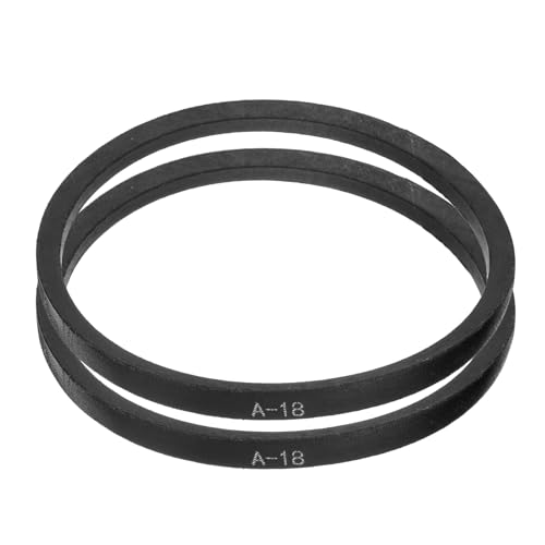 Image of uxcell 2pcs A18 or 4L200 Classic Wrapped Rubber V-Belt, 18 inch(457mm) Inside Circumference, A Profile V Belt