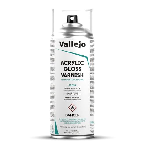 Vallejo Hobby Paint Acryl-Glanzlack 400 ml. Spraylack für dauerhaften und...