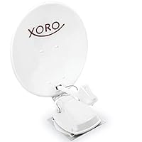 XORO MTA 65 - vollautomatische 65cm Satelliten-Antenne, Einsatz stationär & mobil, 12/24 Volt Betrieb, inkl. Steuergerät, Installationskabel & Zubehör, Weiss