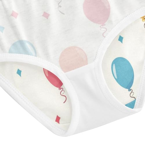 ZZKKO Colorful Balloon Girls Underwear Toddler Panties for Girls Comfort Brief Size 2-8T4