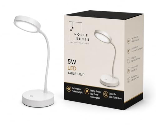 Image of Noble Sense 5W VION White LED Desk Light | 3-in-1 Study & Table Lamp | EyeComfort Technology | Adjustable Design | Energy Efficient for Study, Work & Reading | Pack of 1