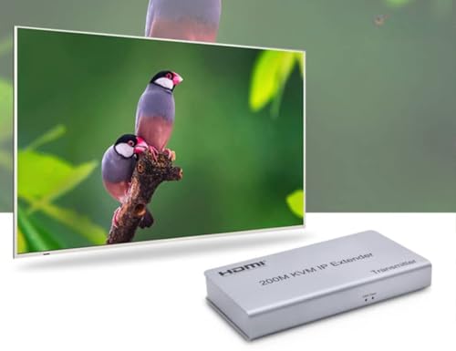 Image of Microware 200m HDMI KVM over Ethernet Extender Single Cat6 /7 Cable Transmitter + Receiver with USB Ports for Keyboard Mouse to control the Signal for PC DVD Sky HD Box PS3 PS4 Satellite Box and other Equipment