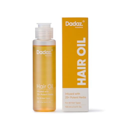 Herbal Hair Oil 100 ml Enriched with 25+ Herbs including Bhringraj, Amla, Neem, Coconut, Castor & Almond For Hair Growth, Hair Fall Control, Dandruff Care & Nourished Scalp