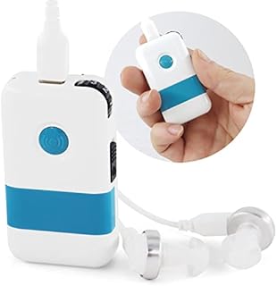 Pocket Hearing Aid Amplifier Device for Seniors, Headphone for Hearing Impaired to Assist Listening of Elderly People, High Power Loud Sound Amplifier for Moderate to Severe Hearing Loss