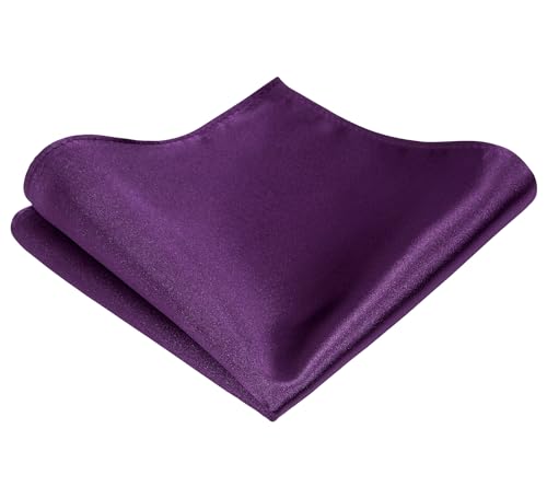 Image of TIE G Solid Satin Woven dyed Color Formal Black Necktie and Pocket Square Sets in Gift Box