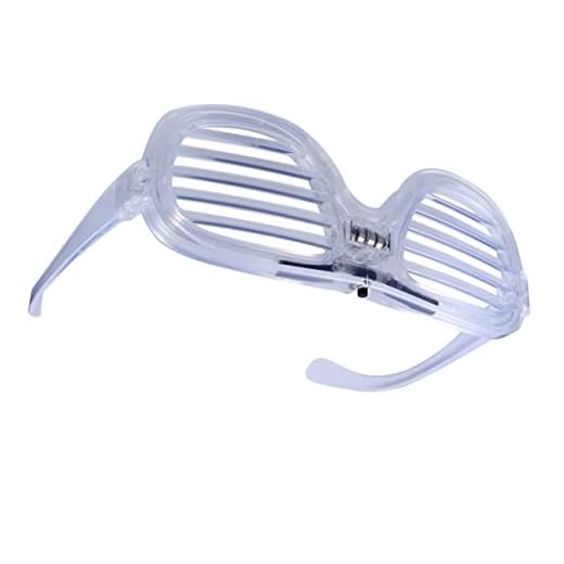 Amosfun Óculos LED Óculos De Ano Óculos Iluminados Óculos De Sol Itens De Férias Flash Branco