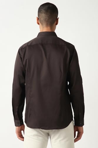 Image of Van Heusen Solid Party Shirt for Men | Premium Cotton | Slim Fit | Full Sleeves | Club & Party
