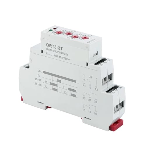 Relais temporisé double GRT8-2T DPDT 230V pour tableau électrique