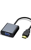 Dispositivos compatibles con HDMI: el adaptador HDMI convierte las señales de puerto compatible HDMI a extremo VGA. Los dispositivos de entrada HDMI son PC, laptop, PS3, Xbox 360, Apple TV, Notebook, Chromebook, Ultrabook, Raspberry Pi, Intel Nuc, Roku u u otros dispositivos con puerto HDMI a un monitor, proyector. El diseño compacto del adaptador de salida HDMI a VGA conecta una pantalla, TV, proyector u otros dispositivos con puerto VGA. Y también es compatible con reproductores Blu-ray y dispositivos con puertos HDMI de baja potencia.
