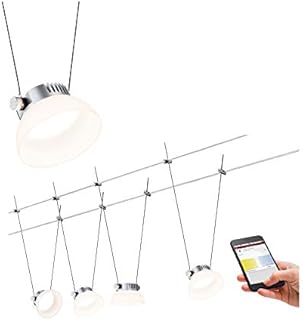 Paulmann 50016 SmartHome Bluetooth IceLED Wire System 4x4W Chrome matt/White 230V/12V DC, Metal, 16 W
