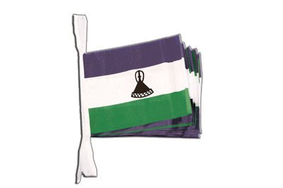 Guirlande drapeau Lesotho de 5,9 m idéale pour animer vos soirées culturelles