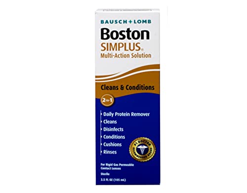 Bausch & Lomb Boston Simplus Multi Action Solution with Daily Protein Remover 3.5 oz (Pack of 2)