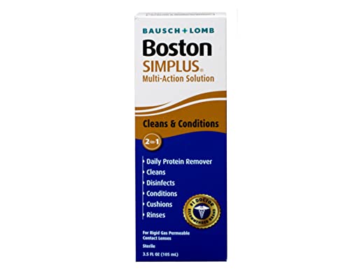 Bausch & Lomb Boston Simplus Multi Action Solution with Daily Protein Remover 3.5 oz (Pack of 2)