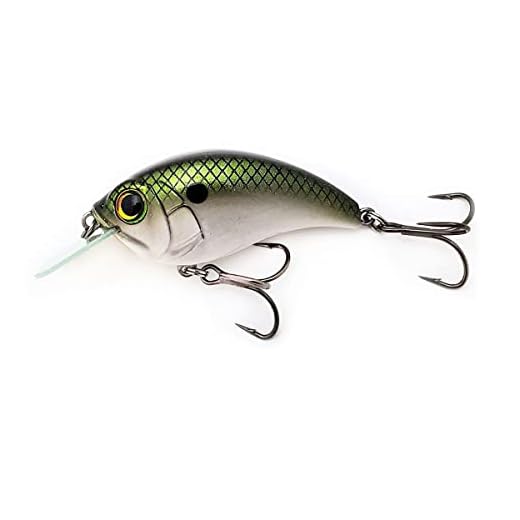Bill Lewis Lures Lifelike SB-57 3/8 OZ. MDJ Series Squarebill Crankbait Fishing Lure with Mustad Triple Grip Hooks, Tennessee SHAD