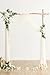 Ling's moment Artificial Wedding Arch Flowers Kit Pack of 4, 2pcs Hanging Silk Flowers Arrangement 2pcs Chiffon Drapes Ceremony Spring Fake Rose Arbor Backdrop White Sage Floral Party Outdoor Decor
