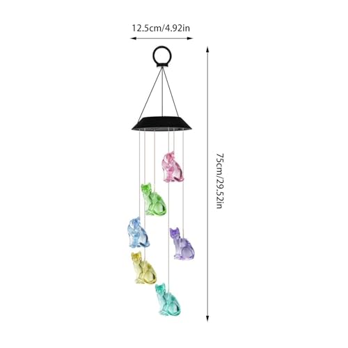 Carillon solaire jardin LED à détection de mouvement pour extérieur