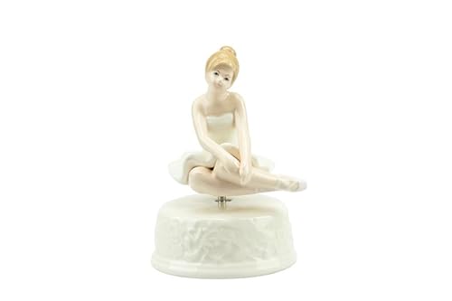 Caja de música de porcelana bailarina bombonera para confirmación, comunión Harmony PRCM24123