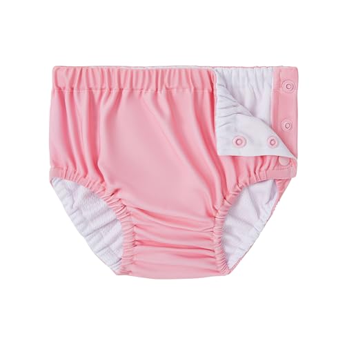 Durio Reusable Swim Diapers for Toddler Washable Baby Swim Diaper Unisex Baby Toddler Beach Essentials Swimming Diapers Pink 6-12 Month