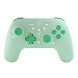 【最新型】Switch コントローラー 無線 ゲームパッド Bluetooth接続 スイッチ プロコン ワイヤレス Pro コントローラー【背面ボタン付き マクロ機能・TURBO連射・6軸ジャイロセンサー・HD振動・800mAh】ゲーム スリープ解除 有機ELモデル OLED対応/Switch Lite/PC/iOS/Androidにも対応 日本語説明書付き(グリーン)