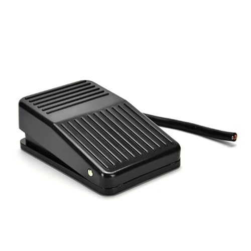1PCS Industrial Foot Pedal Switch, Momentary On/Off SPDT, Non-Slip Rubber Base, 250V 10A, for Machinery and Electrical Equipment