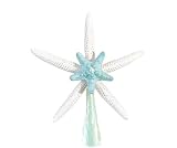 Starfish Tree Topper with Aqua and Pearl Center Starfish - Coastal Beach Decor Christmas