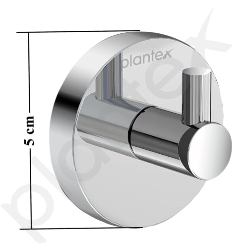 Image of Plantex Smero Pure Brass Made Hooks for Hanging Clothes and Towel in Bathroom /Robe Hook /Hanger for Living Room - Circle (Chrome)