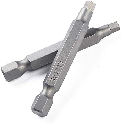 LAITER 9 Pcs Magnetic Screwdriver with Square Head Drills S2 Material SQ1 SQ2 SQ3 Hexagonal Handle 6.35 mm Screwdriver Electric Tools Magnetic Closure Length 50mm