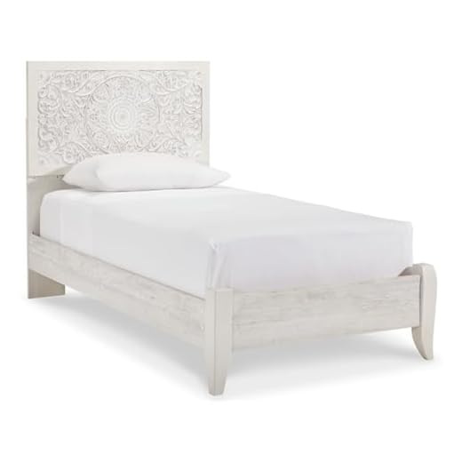 Ashley Paxberry Twin Bed in Whitewash Finish